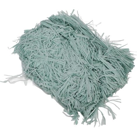 Papier de raphia déchiqueté, papier crépon, rembourrage pour coffret cadeau 500 g, bleu-vert (1/5)