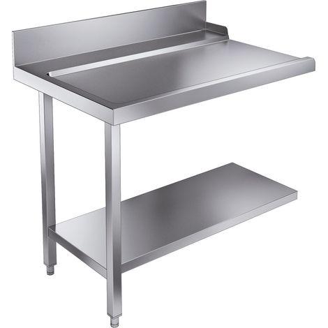 Table de Sortie avec Etagère 1100 Gauche Pour 7280.0045-0046 - Combisteel