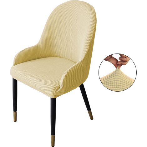 Housse De Chaise De Salle À Manger - Élastique Haute Résilience - Adaptée Aux Dossiers Courbés Et Sièges Inclinés - 1 Pièce (1/5)