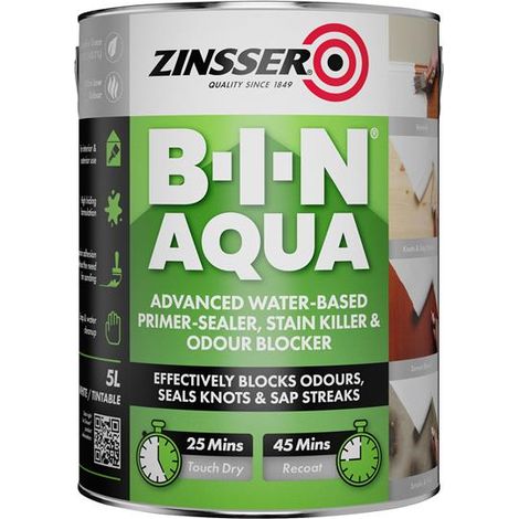 ZINSSER BIN AQUA PRIMER WHITE 5L