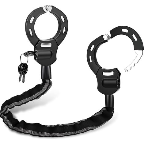 Antivol Trotinette Electrique, 92CM Long Cadenas Trotinette Electrique, Cadenas Velo 8mm Ultra Résistant, 1.5KG Portabilité Chaine Velo Antivol, Antivol Menotte pour Scooter, Vélos Electrique (1/5)