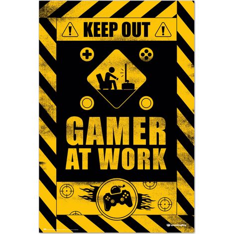 Poster Gameration Gamer bei der Arbeit
