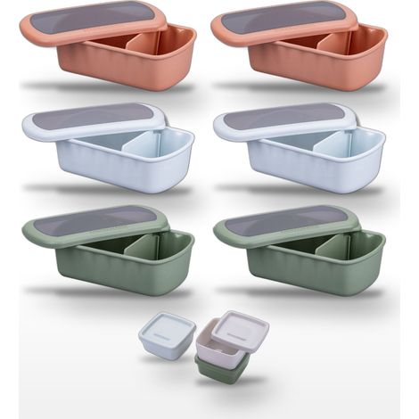 Ensemble de Lunchboxes 1L Fackelmann Storage avec Boîtes à Sauce (1/5)