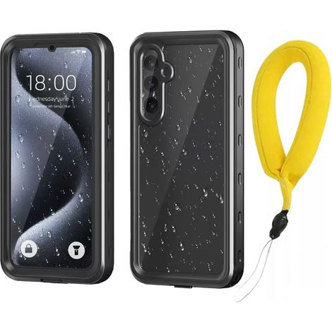 Custodia impermeabile IP68 con cinturino 360+ per Galaxy A35 5G (Nero) (1/5)