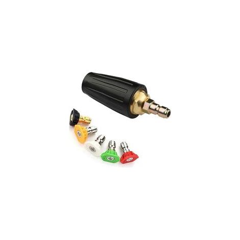 Buse turbo rotative 3000 PSI, connexion rapide 1/4" pour nettoyeur haute pression – (1/5)