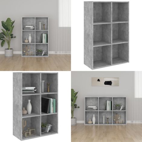 Bücherregal/Sideboard Betongrau 66x30x98 cm Holzwerkstoff - Bücherregal - Sideboard - Holzmöbel - Beton Grau - Etagenturm - Home & Living (1/5)