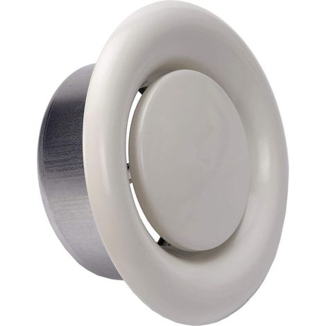 Diffuseur De Plafond Rond, Réglable Dans Le Sens Des Aiguilles D'une Montre / Dans Le Sens Antihoraire, Valve À Disque Régulée 100mm (1/5)