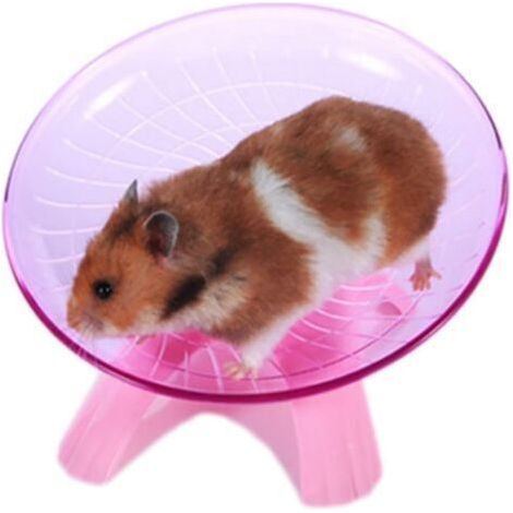 Roue de hamster Roue de soucoupe volante pour petits animaux Jouet d'exercice pour hamster Jouet pour hamster 1 pièce (Rose) (1/5)