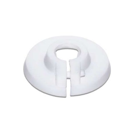 PVC Scharnier-Kunststoffrosette Wandrosette Rosette Kunststoff weiß für Rohre Ø12mm