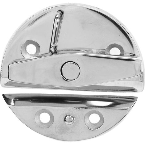 Serrure à bouton rotatif rond, polie miroir, en acier inoxydable de qualité marine, serrure rotative marine. (1/5)