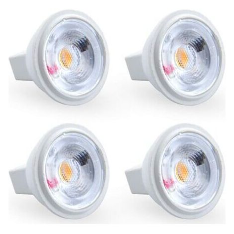3W MR11 GU4 Ampoule LED Blanc froid 6000K AC/DC 12V Equivaut à l’Ampoule Halogène 35W Parfait pour maison, bureau, magasin, supermarché, bars, café, exposition, hôtel, restaurant, etc (4pcs) [Classe é