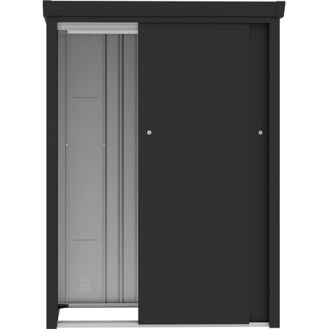 Agilo 130 Metall Gartenschrank mit Schiebetüren 133x94 cm (1/5)