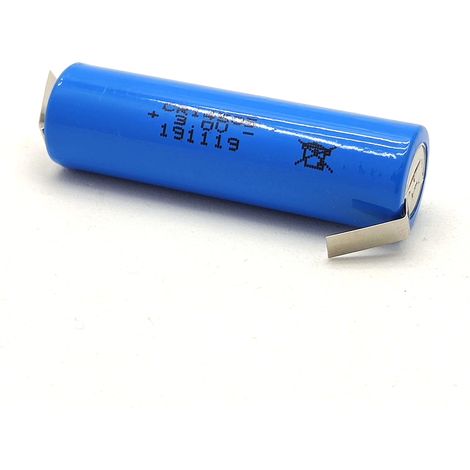 Lithium-Batterie R6 AA 3Vdc 2000mAh C/Klemmen für Lötarbeiten 14x50,5mm