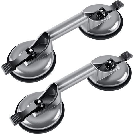 2 x Ventouse Double 100kg, Aluminium Ventouse de Manutention 120mm Ventouses de Vitrier (1/5)