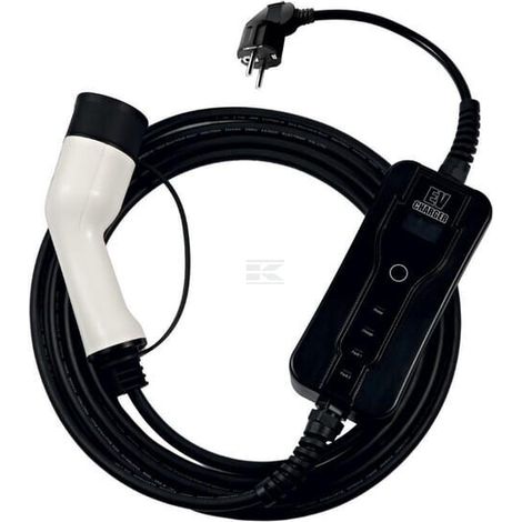 Cable de carga EV Home tipo 2 enchufe UE 3,7 kW 8-16 A 5 m UNBRANDED EVCEU216WC (1/5)