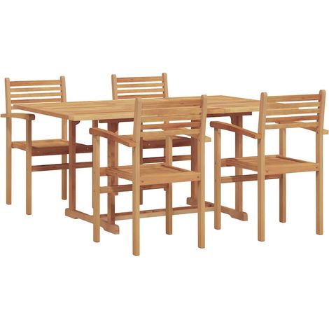 Maison Exclusive - Garten Essgruppe 5 pcs Natur Massivholz Akazie