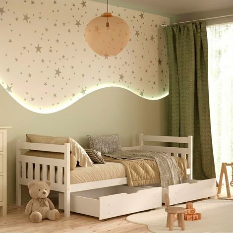 Cama 90x200 con somier y cajones incluidos David Blanco (1/4)