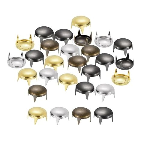 80 pièces de rivets à dôme ronds de couleur mixte, 9 mm de laiton rivets pour bricolage ceinture sac de chaussures Bracelet cuir Artisanat