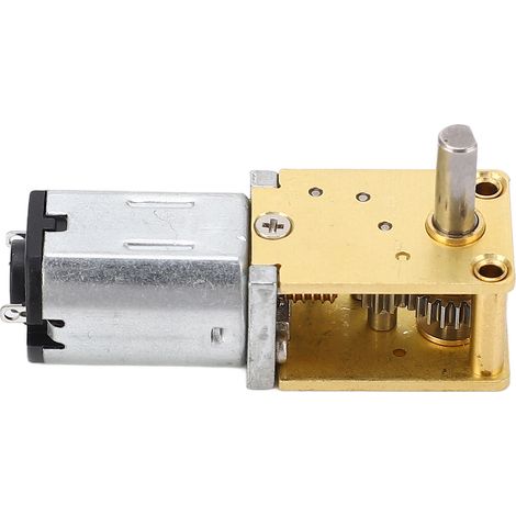 12-V-Gleichstrom-Schneckengetriebemotor mit robustem Lager, hohem Drehmoment, geräuscharmem Betrieb, Einwellen-Untersetzungsmotor mit Sockel für Ofenroboter, 16 U/min (1/5)