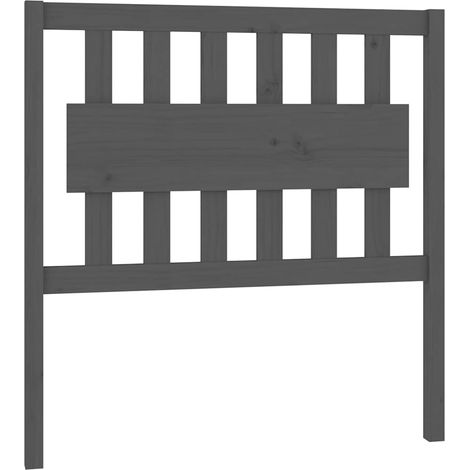 Maison Exclusive - Testiera per Letto Grigia 95,5x4x100 cm Legno Massello di Pino (1/5)