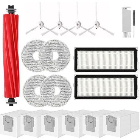 Accessoires pour Roborock Qrevo Pro, Qrevo S, Qrevo MaxV Aspirateur,1 Brosse Principale, 2 Filtres HEPA, 6 Sacs à Poussière, 4 Li (1/5)