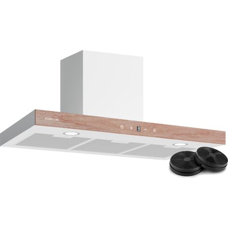 Klarstein – Hotte aspirante murale 90 cm – Débit 885 m³/h – Silencieuse 47 dB – Éclairage LED 4000 K – Évacuation et recyclage d'air
