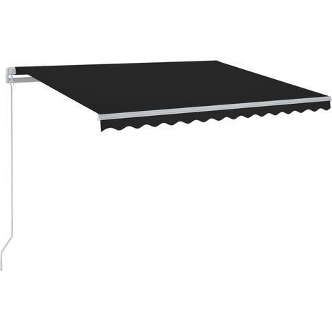 INLIFE Auvent manuel rétractable avec LED 300x250 cm Anthracite (1/5)