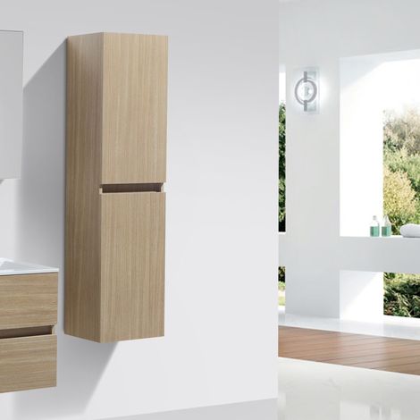 Armadio colonna bagno SIENA 150 cm - rovere chiaro