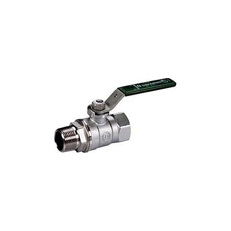 Giacomini Kugelhahn R254WL 254WX055 1", grüner Hebelgriff, Innen- und Außengewinde