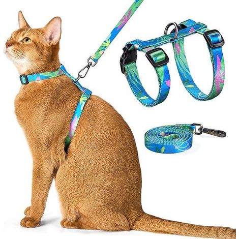 Conjunto de arnés y correa para gatos,Arnés ajustable a prueba de escapes,Seguro y fácil de usar,Arnés para pasear gatitos,Estilo 3 (1/5)