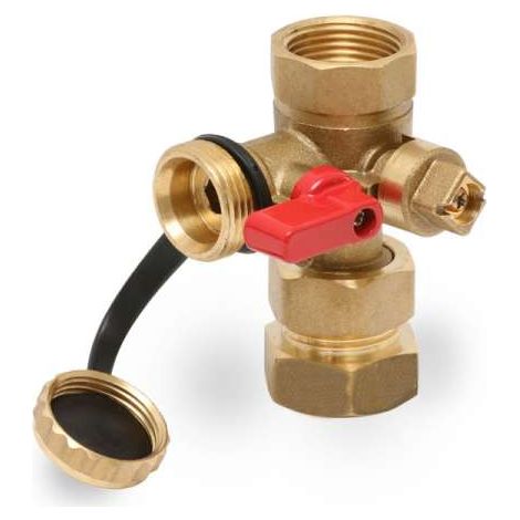 Kappenventil DN20 comfort 3/4"mit KFE Kugelhahn für Ausdehnungsgefäße Heizung 8l - 50l