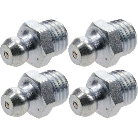 4x graisseur M8x1 angle 180° autotaraudé embout graissage pompe à graisse manuelle hydraulique tracteur engin agricole tractopelle