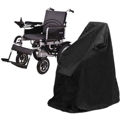 Telo protettivo per sedia a rotelle elettrica, telo impermeabile per sedia a rotelle manuale, telo antipioggia e antipolvere per esterni 1156590cm (nero)