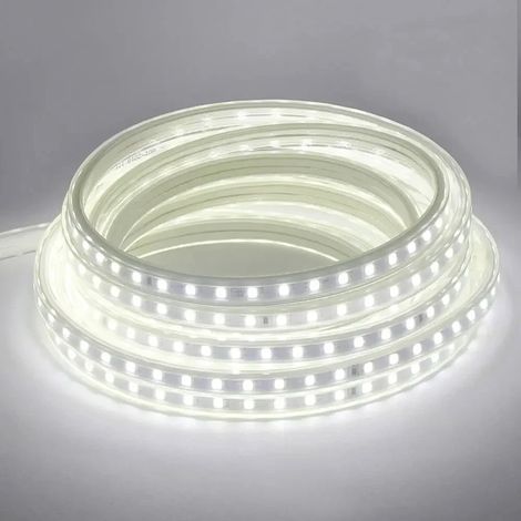 (Blanc, 1 mètre) Bande lumineuse LED AC 220V, bande lumineuse LED flexible, étanche. (1/5)