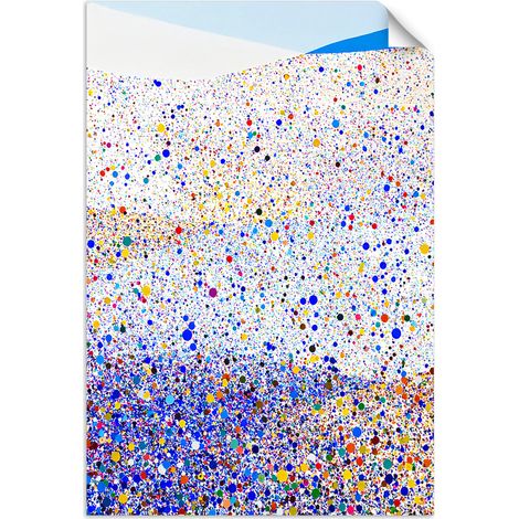 Selbstklebendes Poster – Wandsticker Bunte Punkte Abstraktion 60x90 cm