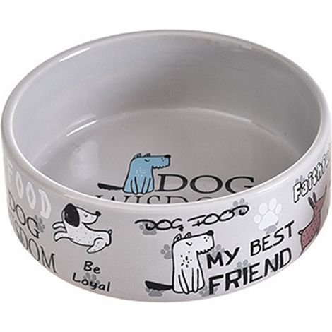 Bol en céramique à motif chien, bol pour chat, bol universel pour chien, facile à nettoyer (1/5)