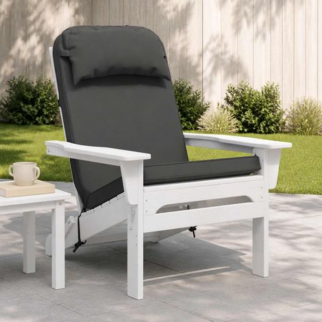 vidaXL Coussin de transat ensoleillé 100 % polyester Anthracite (1/5)