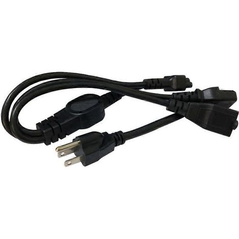 Câble d'alimentation NEMA 5-15P vers IEC320 5-15R+C13+C5 pour ordinateurs portables et adaptateurs secteur
