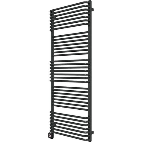 Scaldasalviette elettrico nero 1580mm di altezza e 600mm di larghezza - 1000 Watt - POL1580/600SOAE1N