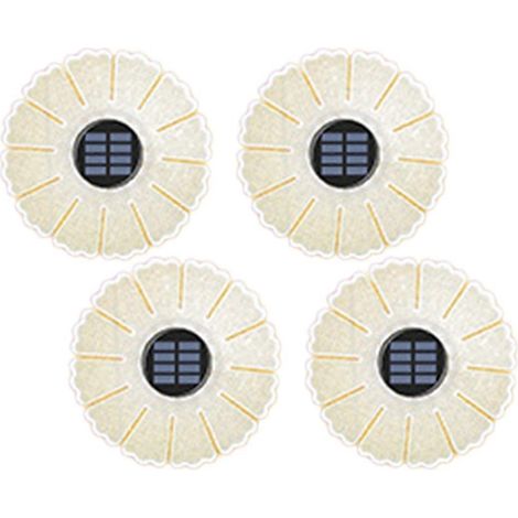 4 Stück Solar-Acryl-Gartenleuchte, die im Boden vergraben wird, Außengartenleuchte E--