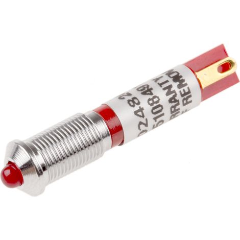 Voyant LED lumineux Rouge RS PRO, dia. 6mm, 24V c.c., taille de la lampe 3 mm ( Prix pour 1 )