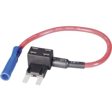 TRU COMPONENTS Adattatore fusibile piatto Mini fusibili a lama 15 A 1.5 mm² 1 pz. (1/2)