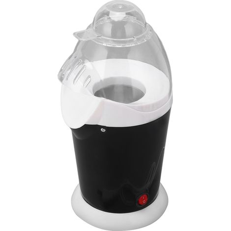 Machine à pop-corn électrique noire 1100 W à air chaud, idéale pour la maison, la cuisine, les dortoirs et le camping (prise UE 220 V).