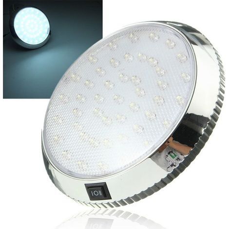 2 PCS Caravane Camping-Car 12V 46 LED Plafonnier Intérieur Lampe de Toit pour Caravane, Bateau, Camping-Car (1/4)