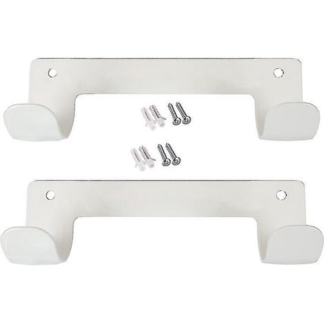 Set mit 2 Wandhalterungen für Bügelbretter im Waschraum (weiß)