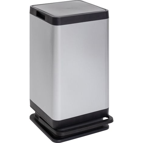 Dea Home Pattumiera Tokyo 80L Effetto Alluminio 38 x 42,5 Cm H 72 Cm - Bidone Rifiuti Pratico ed Elegante