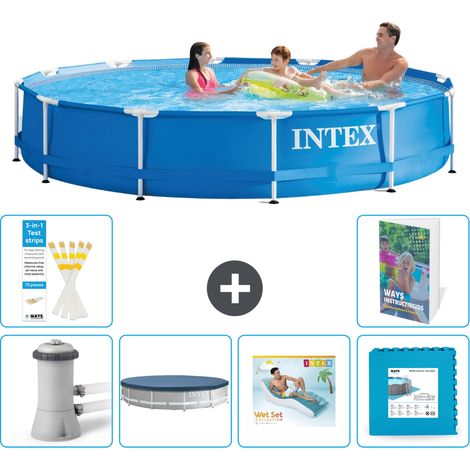 Frame Pool Rund - 366x76 cm - 7-teilig S303