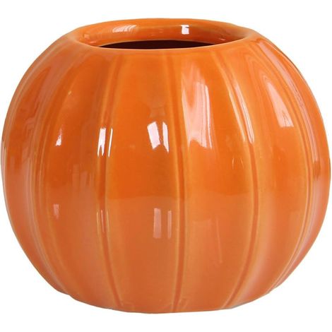 CCYKXABougeoir en céramique en forme de citrouille pour Halloween, pot de bonbons, vase hydroponique, bougie chauffe-plat pour mariage, cheminée,table basse (1/5)