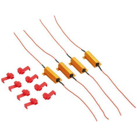 4 x 50 W 6 Ω LED-Lastwiderstände, Flimmerkorrektur, CAN-Bus-fehlerfrei, Aluminiumgehäuse, 12-V-Fahrzeug (1/5)