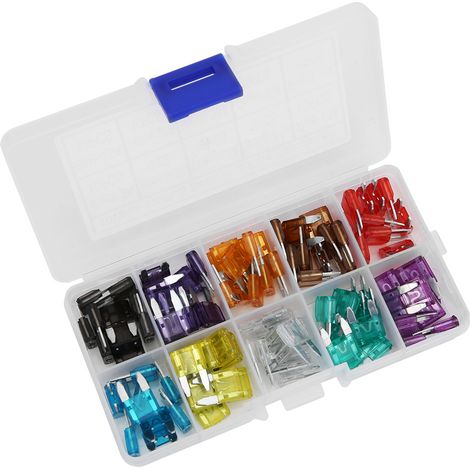 Mini fusibles à lame Standard pour voiture, 100 pièces, en alliage de Zinc, 2A 3A 5A 7,5A 10A 15A 20A 25A 30A 35A
